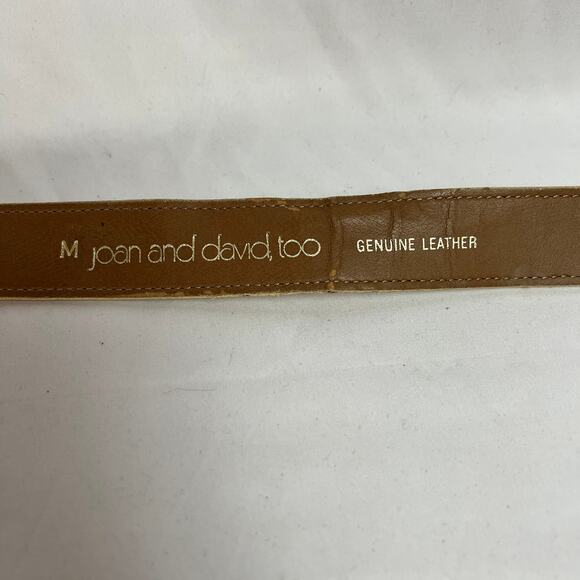Vintage Joan & David Too Yellow Leather Pebble Belt Quiet Luxury Women M USA 90s main image 6